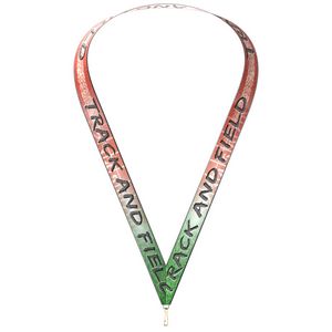 Sublimated Track & Field Neckband w/ Quick Clip (7/8" X 34")