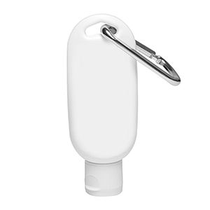 "Sunny Day" 1.0 oz Broad Spectrum SPF 30 Sunscreen Lotion in Solid White Carabiner Tottle