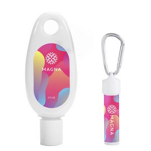 Sunscreen & Lip Moisturizer Carabiner Kit