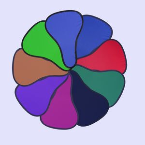 T-Shape Foldable Fan w/Pouch