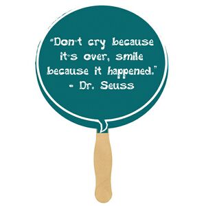 Talk Bubble Sandwiched Hand Fan (2 Side/ Four Color Process imprint)