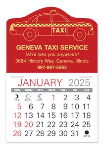 Taxi Shape Value Stick Adhesive Calendar