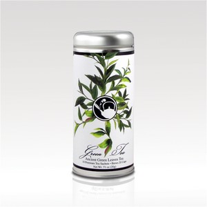 Tea Can Company Ancient Green Leaves Tall Tin