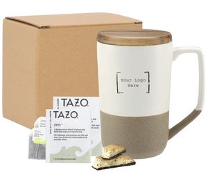 Tea & Cookie Mug with Wood Lid