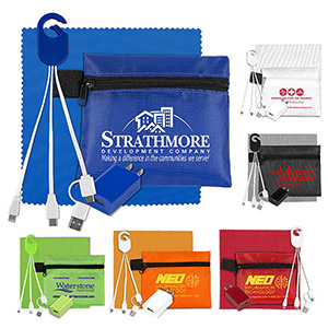 "TechPack Plus" Tech Home & Travel Kit w/Cleaning Cloth