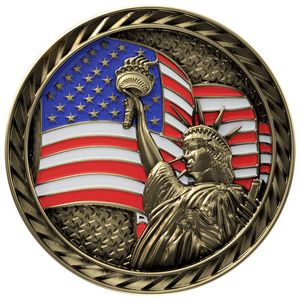 Texture ToneÂ® Antique Double Sided Liberty Coin (2")