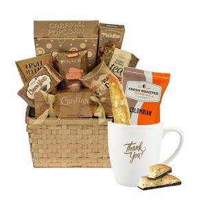 Thank You Mug with Coffee & Cookie Basket
