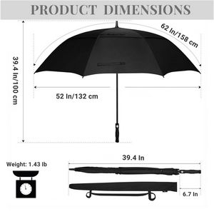The 62" Arc Automatic Open Golf Umbrella