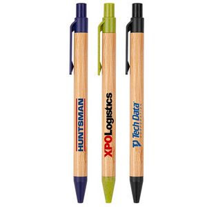 The Albury Bamboo Wheat Straw Click-Action Ballpoint Pen