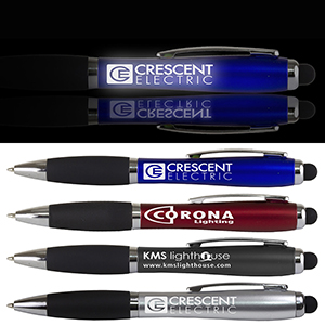 "The Cardiff" Laser Logo Light Up Stylus Pen