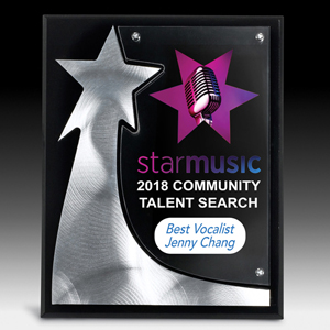 The Rising Star Plaque w/4-Color Process (8"x 10"x 3/4")