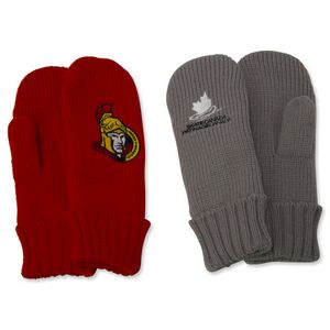 Thick Knitted Gloves - Embroidered (Pair)