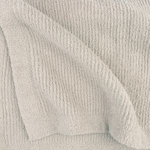 Throw - Soft Ribbed with Border - Kash-liteâ„¢ - Dark Oatmeal - 52*70