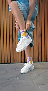 Tie Dye Ribbed Crew Socks