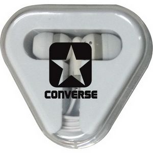 Travel Ear Buds In Triangle Case