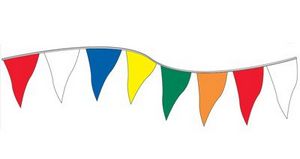 Triangle Plasticloth Pennants (12"x18")