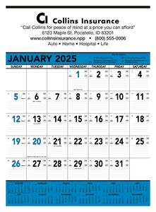 Triumph® Calendars Blue & Black Contractor Memo