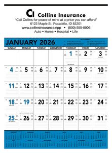 TriumphÂ® Calendars Blue & Black Contractor Memo