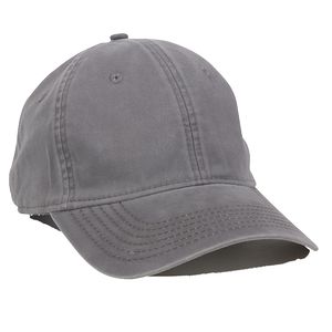 Twill Cap w/Leather Strap Closure