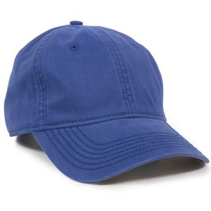 Twill Cap w/Leather Strap Closure
