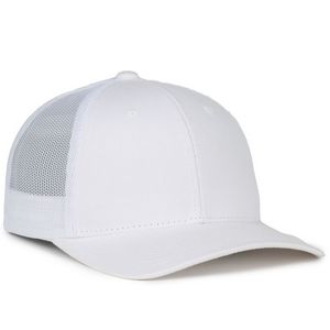 Twill Front Cap w/Mesh Back & Snap Closure