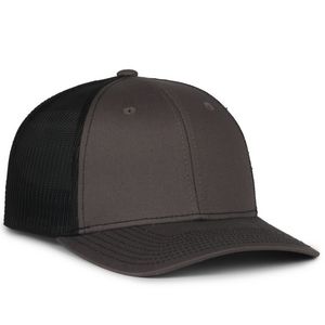 Twill Front Cap w/Mesh Back & Snap Closure