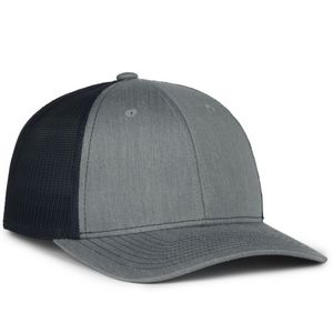Twill Front Cap w/Mesh Back & Snap Closure