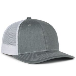 Twill Front Cap w/Mesh Back & Snap Closure