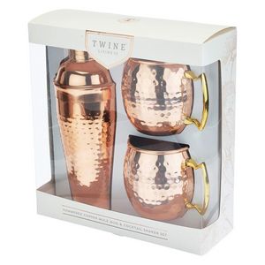 Twine Hammered Copper Bar Set