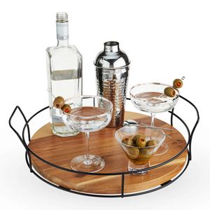 Twine Modern Manor Acacia Cocktail Tray
