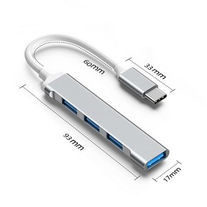 4-In-1 Usb-C Adapter With 3 Usb Ports