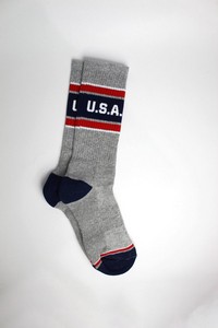 USA Made Ribbed Crew Athletic Sock