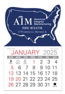 USA Shape Value Stick Adhesive Calendar