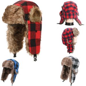 Unisex Adult Plaid Winter Trooper Hat