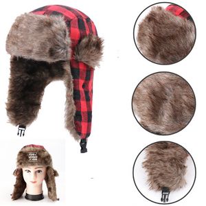 Unisex Adult Plaid Winter Trooper Hat