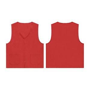 Unisex Volunteer Vest Supermarket Uniform With Button