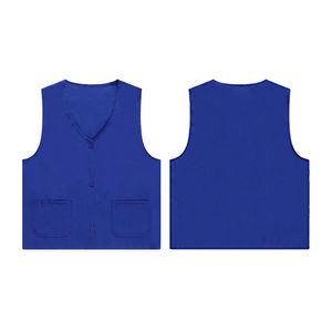 Unisex Volunteer Vest Supermarket Uniform With Button