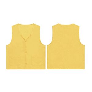 Unisex Volunteer Vest Supermarket Uniform With Button