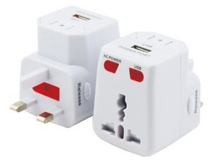 Universal Travel Adapter With Surge Protector And Usb Port