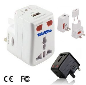 Universal Travel Adapter With Surge Protector And Usb Port