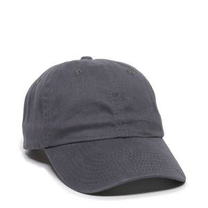 Unstructured Brushed Twill Cap w/Solid Back & Hook & Loop Closure
