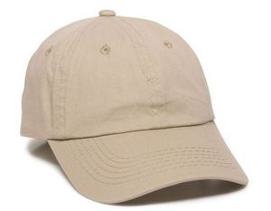 Unstructured Garment Washed Cap w/Hook & Loop Back