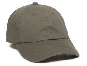 Unstructured Garment Washed Cap w/Hook & Loop Back
