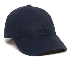 Unstructured Garment Washed Cap w/Hook & Loop Back