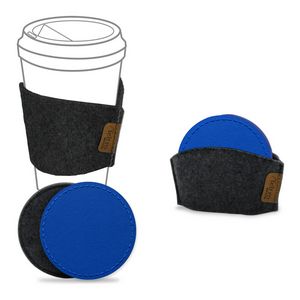 Upcycled Black FELTRO COASTER SET