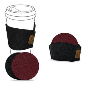 Upcycled Black FELTRO COASTER SET