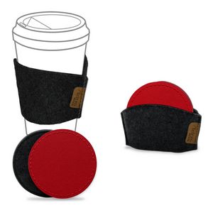Upcycled Black FELTRO COASTER SET