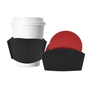 Upcycled Black FELTRO COASTER SET