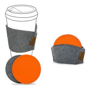 Upcycled Gray FELTRO COASTER SET