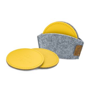 Upcycled Gray FELTRO COASTER SET